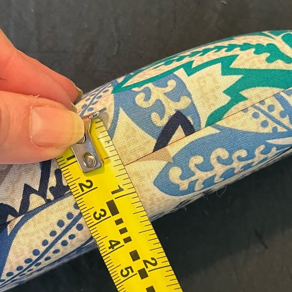 Vera Bradley Eyeglass Sunglass Hard Case Hinged Santiago Leaf Print Blue Tan - Picture 11 of 11